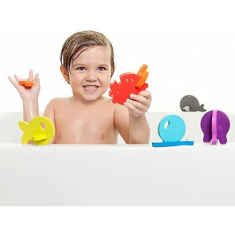 Close-up detail of the Boon Links Bath Appliques Multicolor