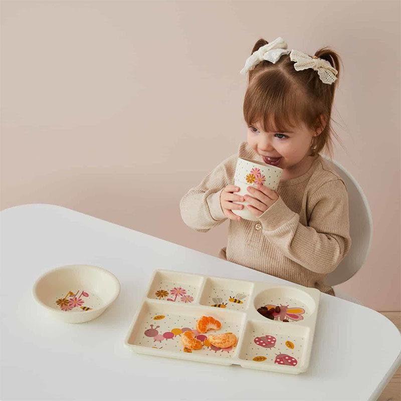 Little Critters Pink Bamboo Divider Dining 3pc Set