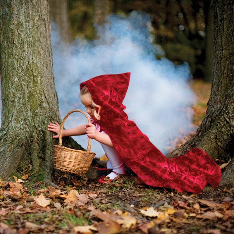 Close-up detail of the Little Red Riding Hood Cape