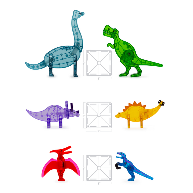 MAGNA-TILES - Dino World XL - 50 piece set-My Happy Helpers