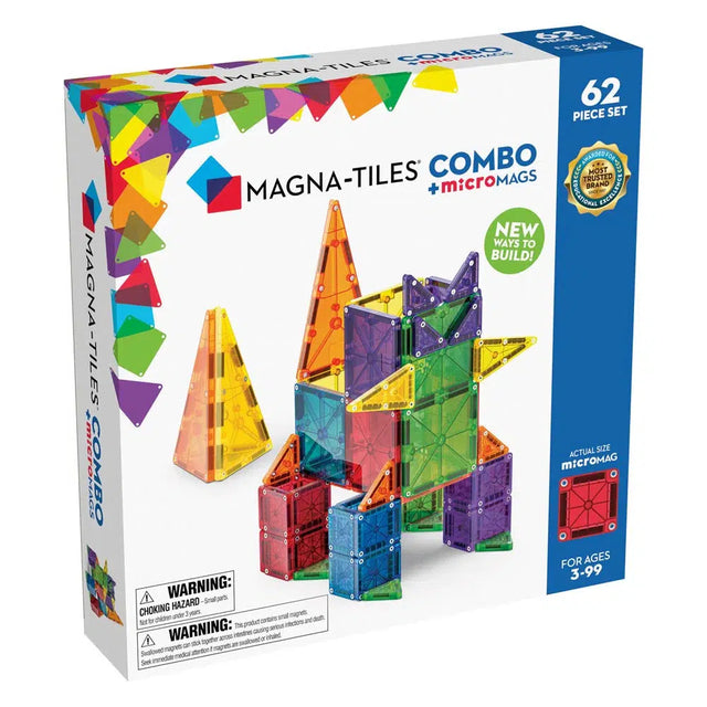 MAGNA-TILES® Combo 62-Piece Magnetic Construction Set