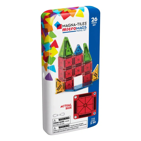 MAGNA TILES microMAGS Travel Set 26 Piece Magnetic Construction Set My Happy Helpers