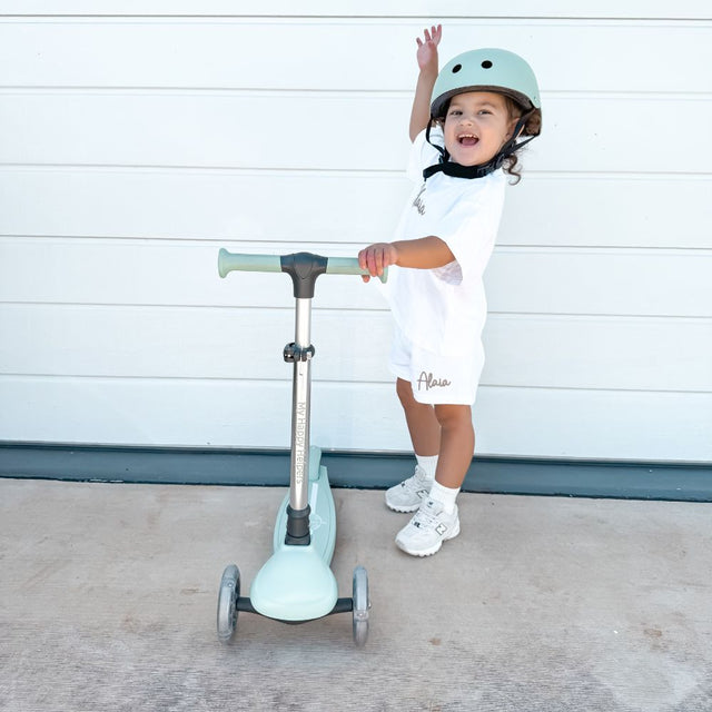 MHH 3 Wheel Folding Scooter - Sage Green