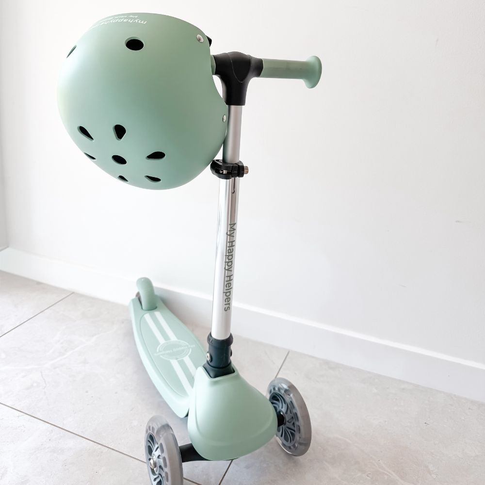 MHH 3 Wheel Folding Scooter - Sage Green