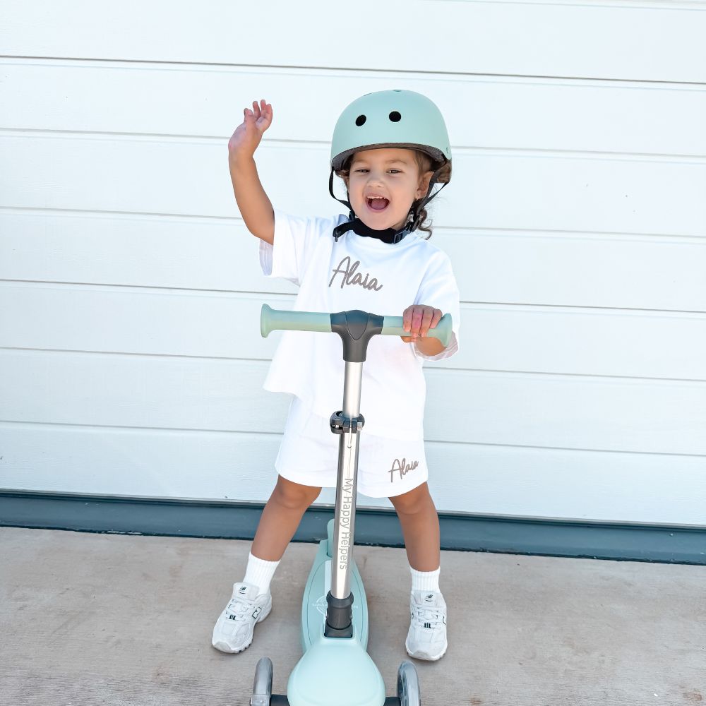 MHH 3 Wheel Folding Scooter - Sage Green