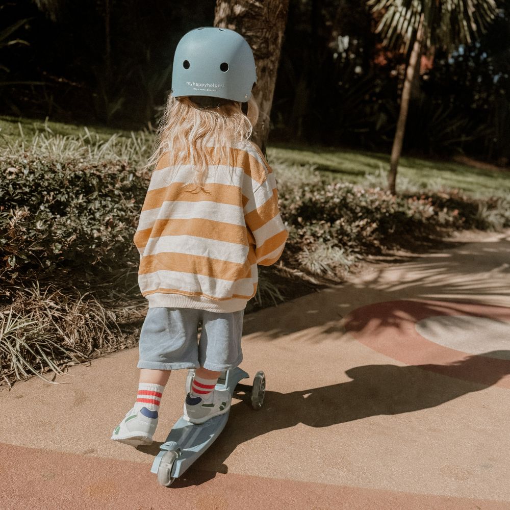 MHH 3 Wheel Folding Scooter - Slate Blue