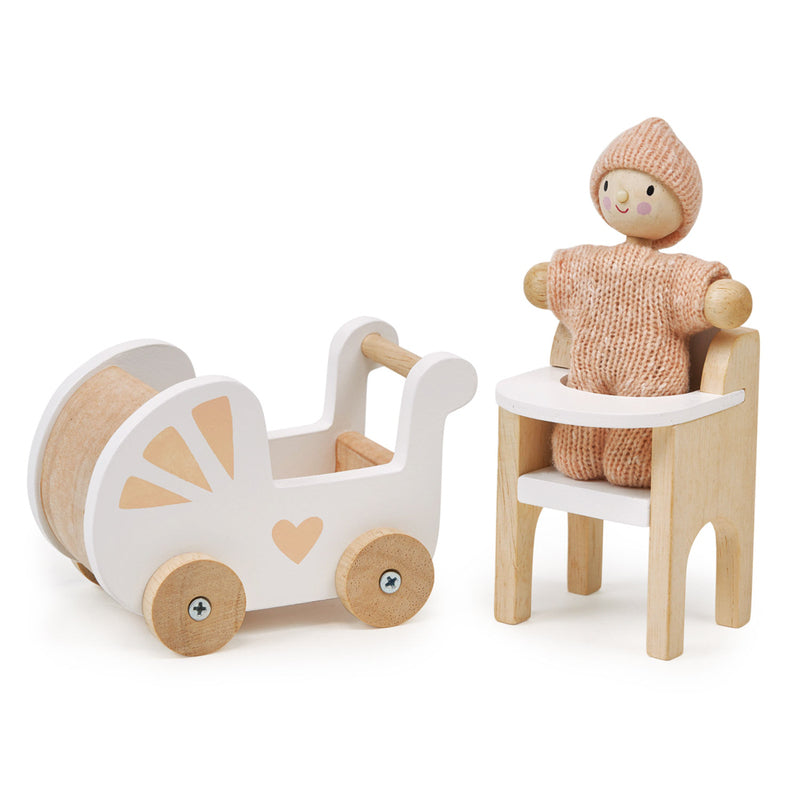 Mentari Nursery Set – introducing an adorable wooden doll baby, the cutest addition to a doll family's world