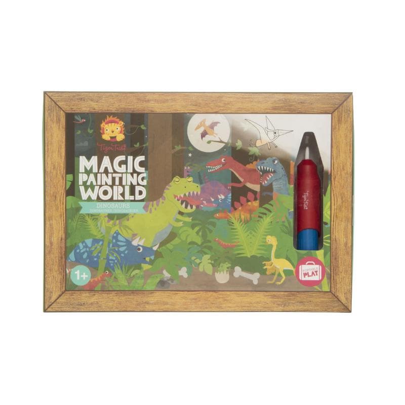 Close-up detail of the Magic Painting World Dinosaurs