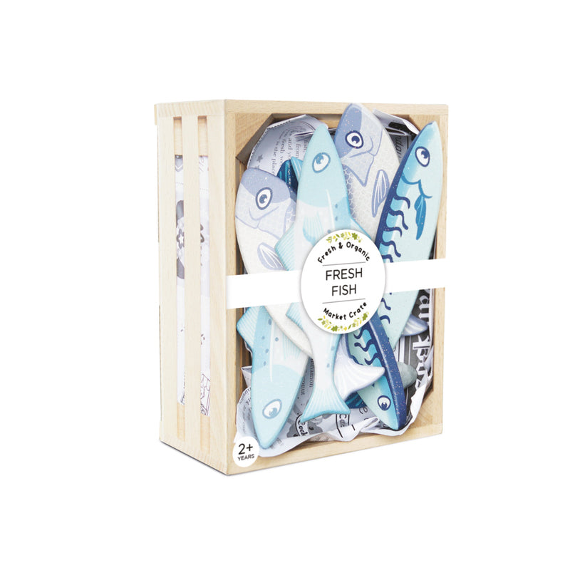 Le Toy Van Market Fish Wooden Play Food Crate – fresh fish! Get your fresh fish