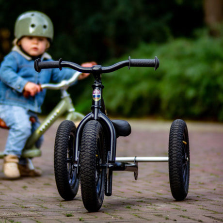 Matte Black Steel Trybike with Black Seat & Grips