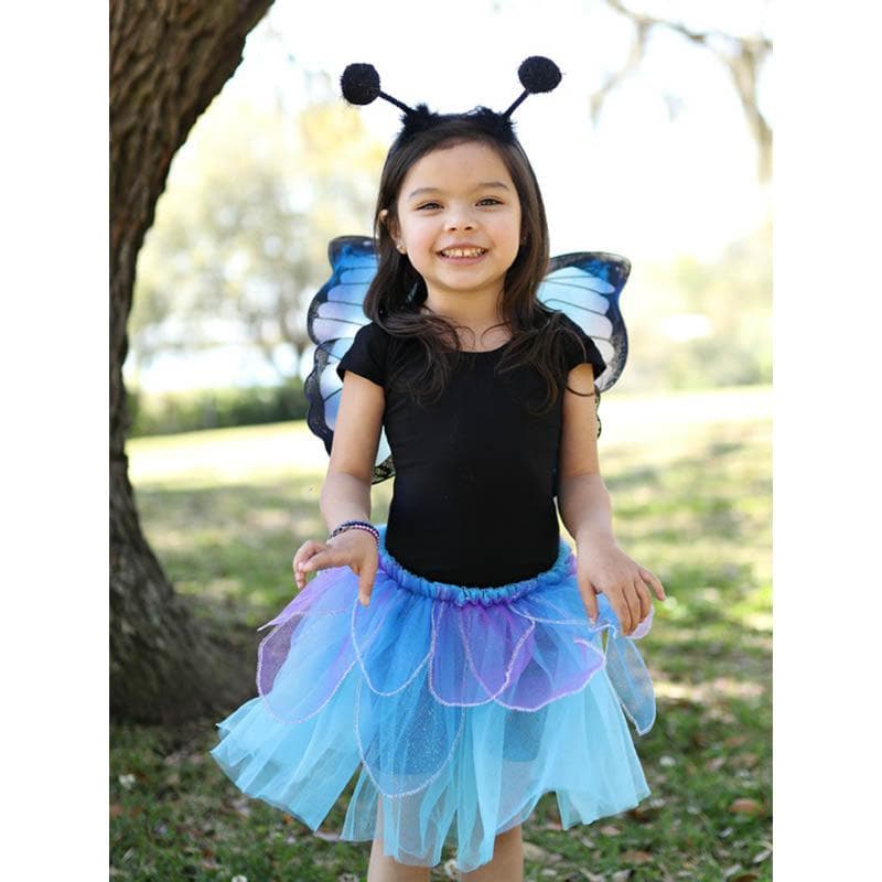Close-up detail of the Midnight Butterfly Tutu with Wings & Headband