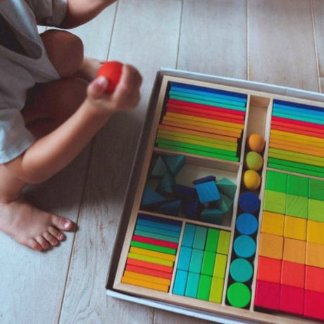 Mixed Block Tray Rainbow