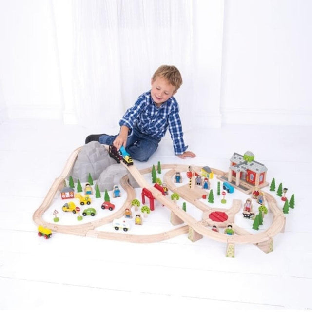 Mountain Railway Train Set-Toy Vehicles-My Happy Helpers