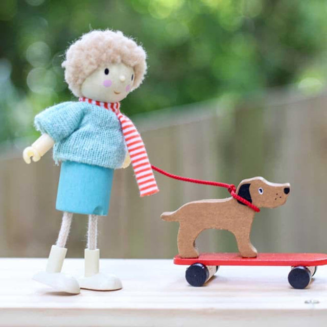 Mr. Goodwood with Flexible Limbs & His Dog-Imaginative Play-My Happy Helpers