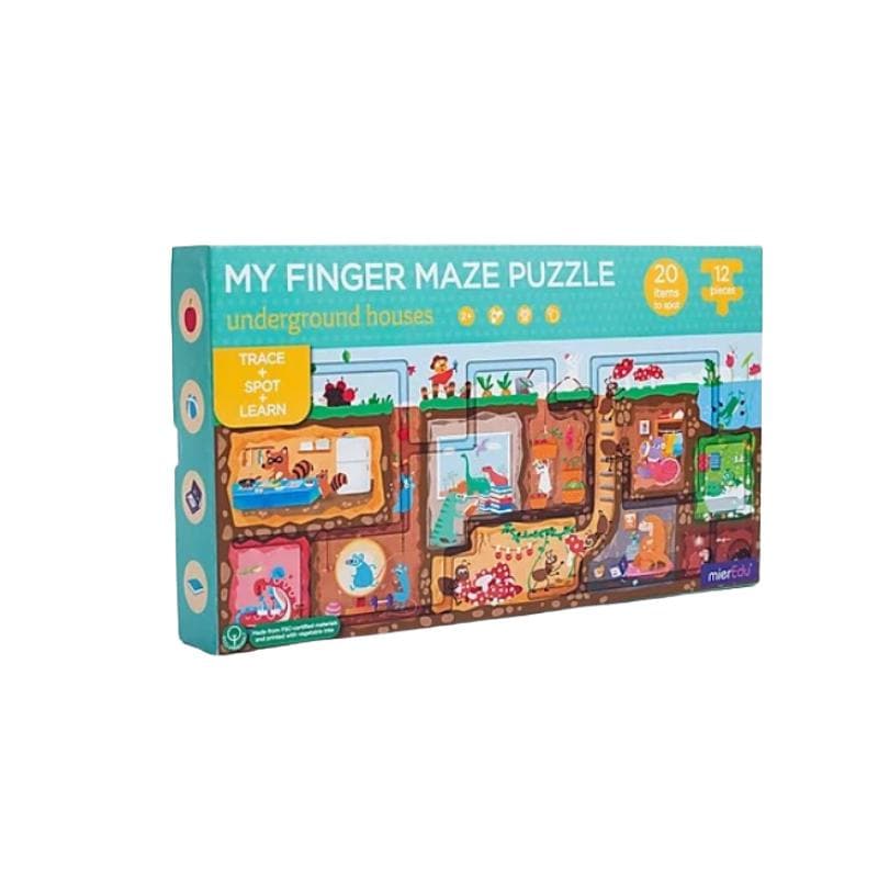 My Finger Maze Puzzle - Underground Houses-Educational Play-My Happy Helpers