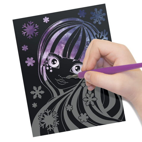 Nebulous Stars Scratch & Sketch Art Boards – comes with stencil and scratching tools