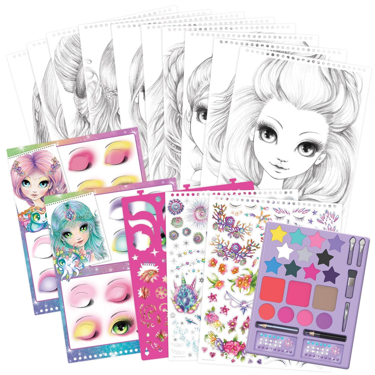 Close-up detail of the Nebulous Stars Makeup Artist Book Set
