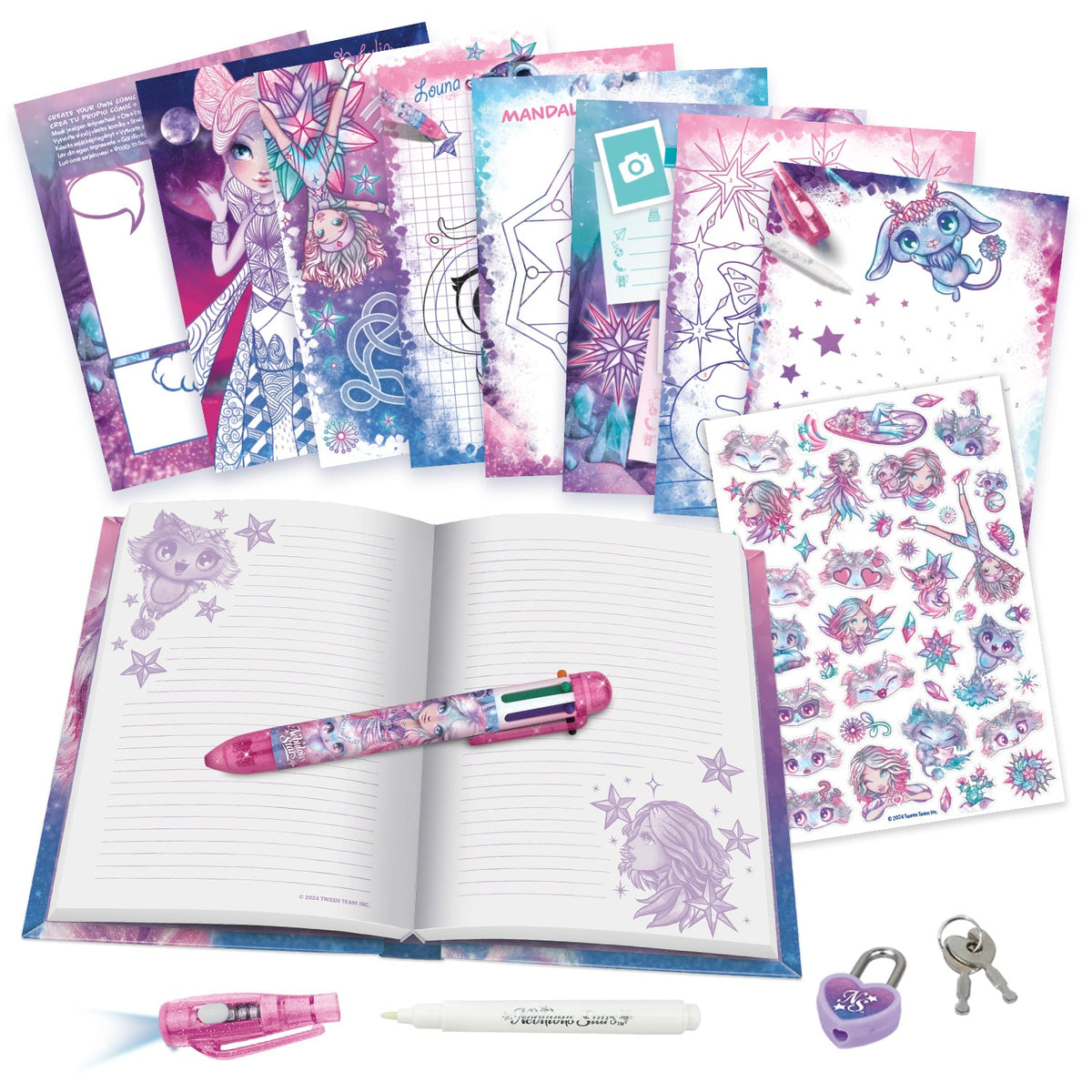 Nebulous Stars Secret Diary - Estrelia shown with all pieces laid out