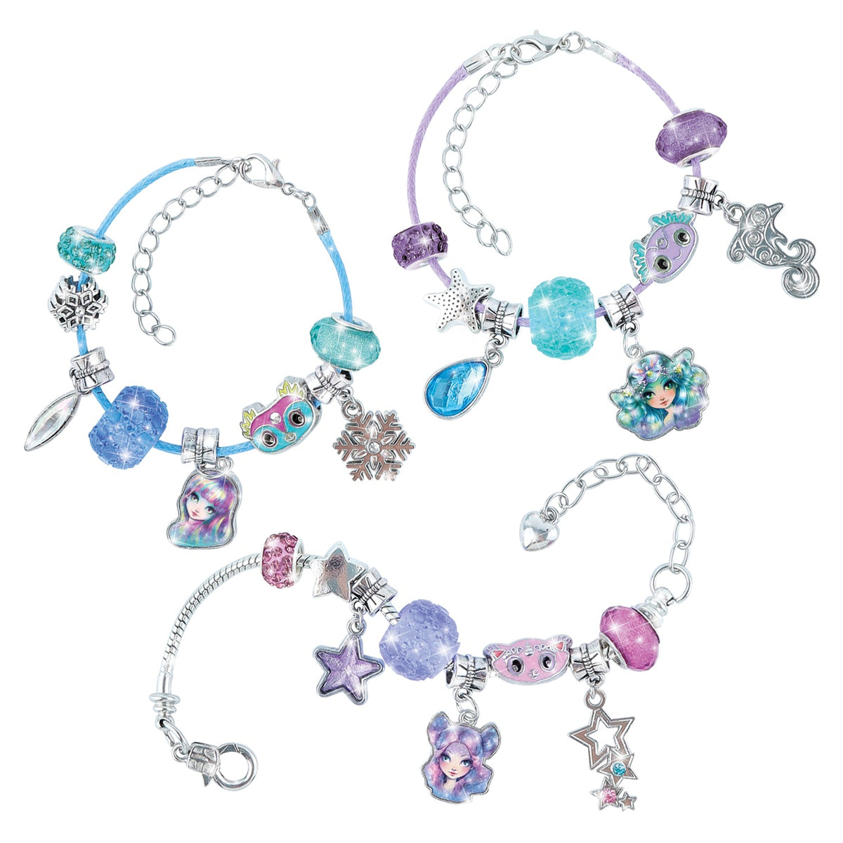 Nebulous Stars Charm Bracelet Set in use during a craft session