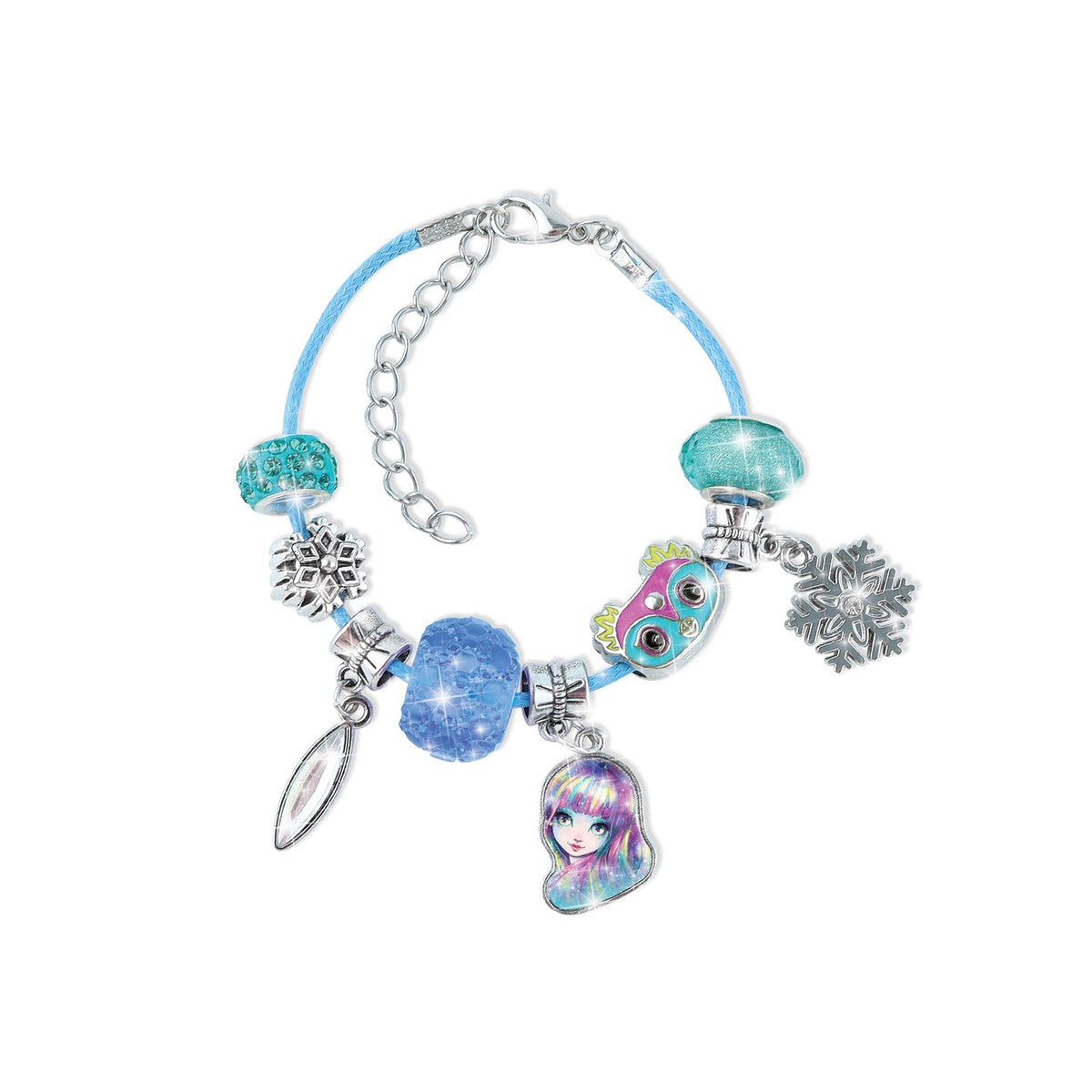 Finished results made with the Nebulous Stars Charm Bracelet Set