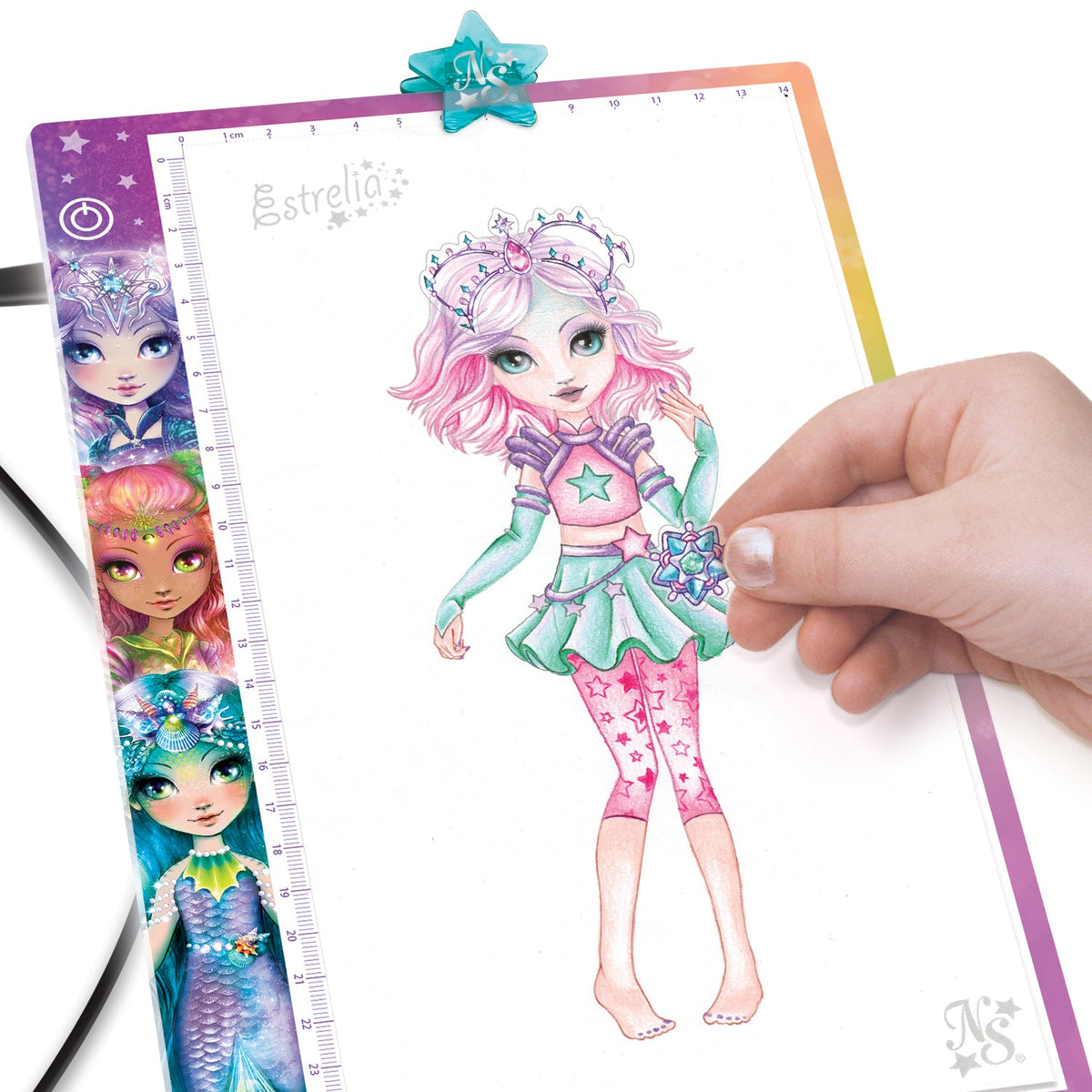 Close-up detail of the Nebulous Stars Fashion Designer Light Pad