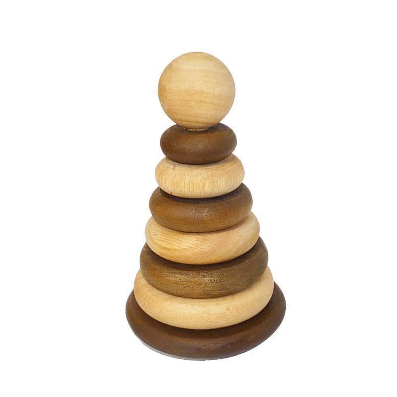 Natural Wooden Stacking Rings | My Happy Helpers
