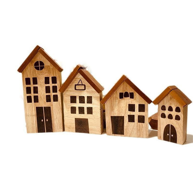 Natural Play House - set of 4