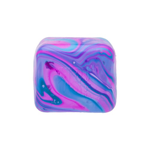 Nice Cube Swirl NeeDoh being squeezed and stretched