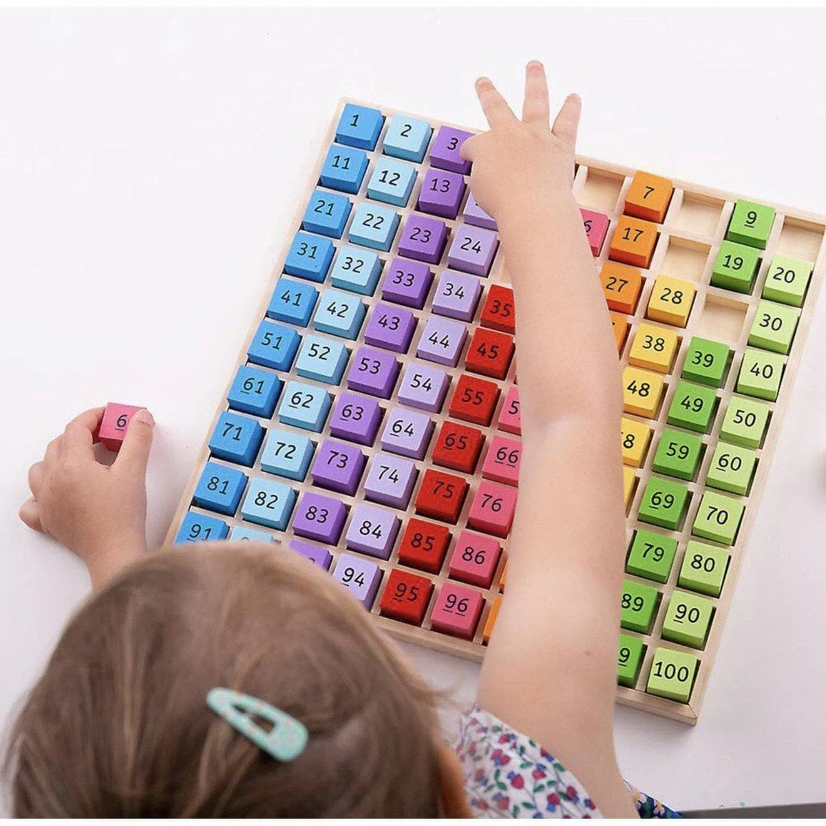 Bigjigs Numbers Tray educational toy – one to one hundred, all present and accounted for