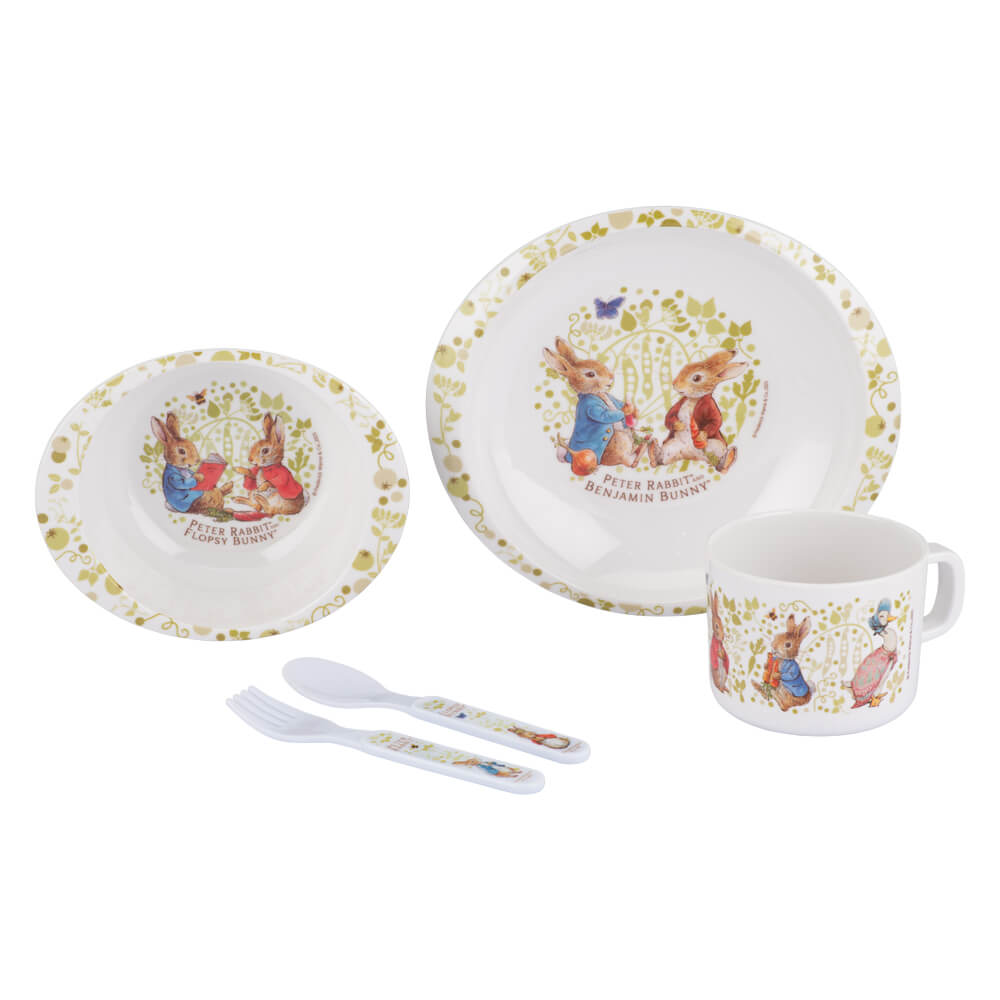 Classic Peter Rabbit: 5pc Dinner Set