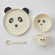 Panda Faces Bamboo 4pc Dinner Sets-Kitchen Play-My Happy Helpers