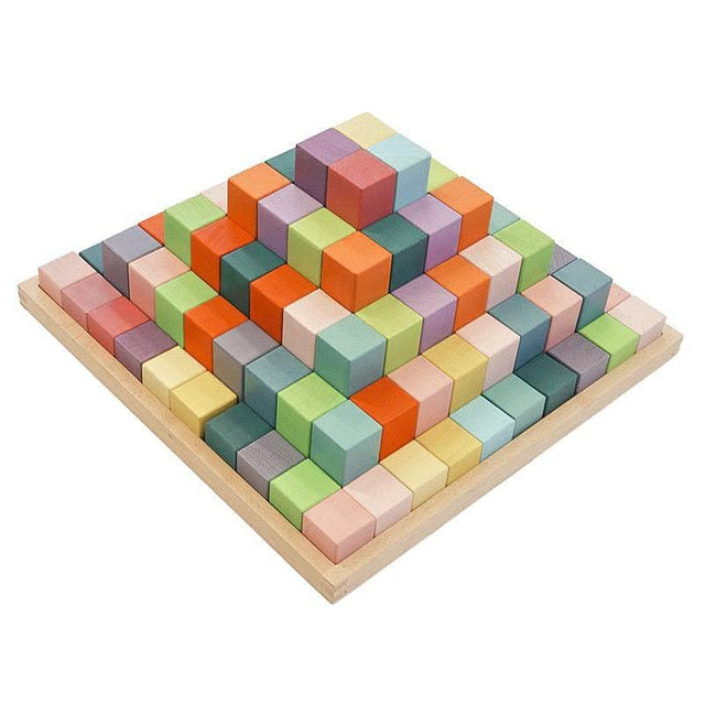 Pastel Large Stepped Block Set-Building Toys-My Happy Helpers
