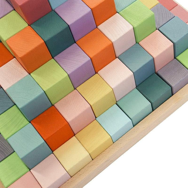 Pastel Large Stepped Block Set-Building Toys-My Happy Helpers