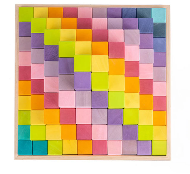 Large Stepped Block Pyramid - Pastel July Restock