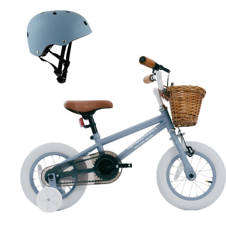 Pedal and Ride Steel Bike Bundle - Slate Blue