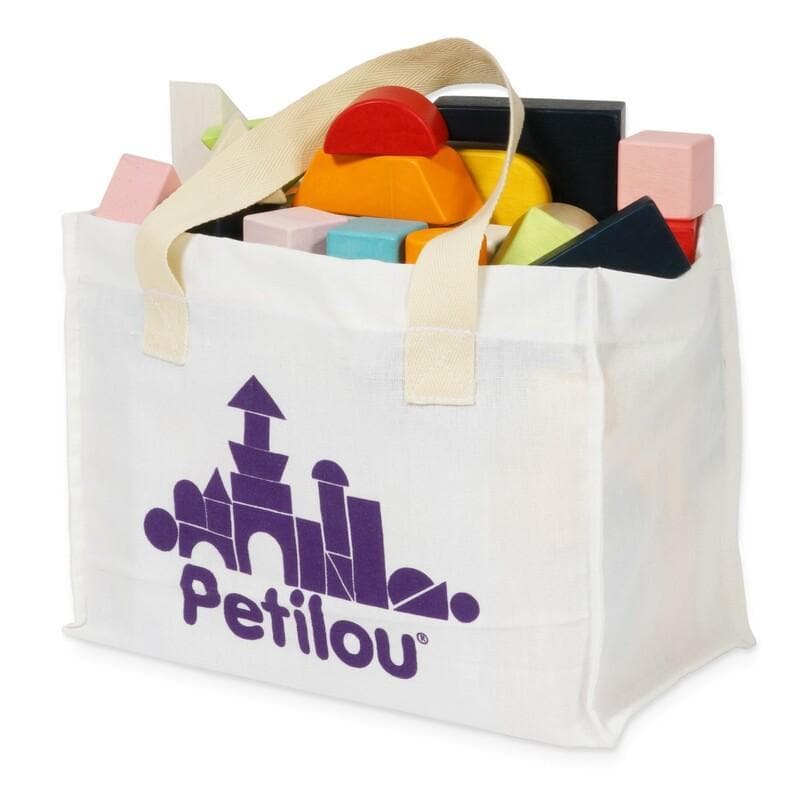 Petilou 60pc Building Blocks Set & Bag-Building Toys-My Happy Helpers