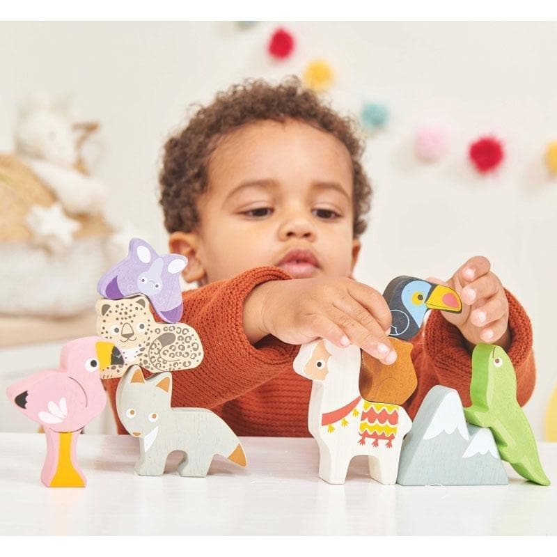 Petilou Andes Stacking Animals & Bag