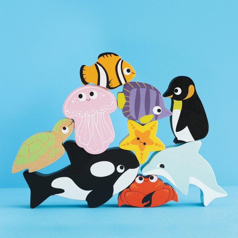 Petilou Ocean Stacking Animals & Bag