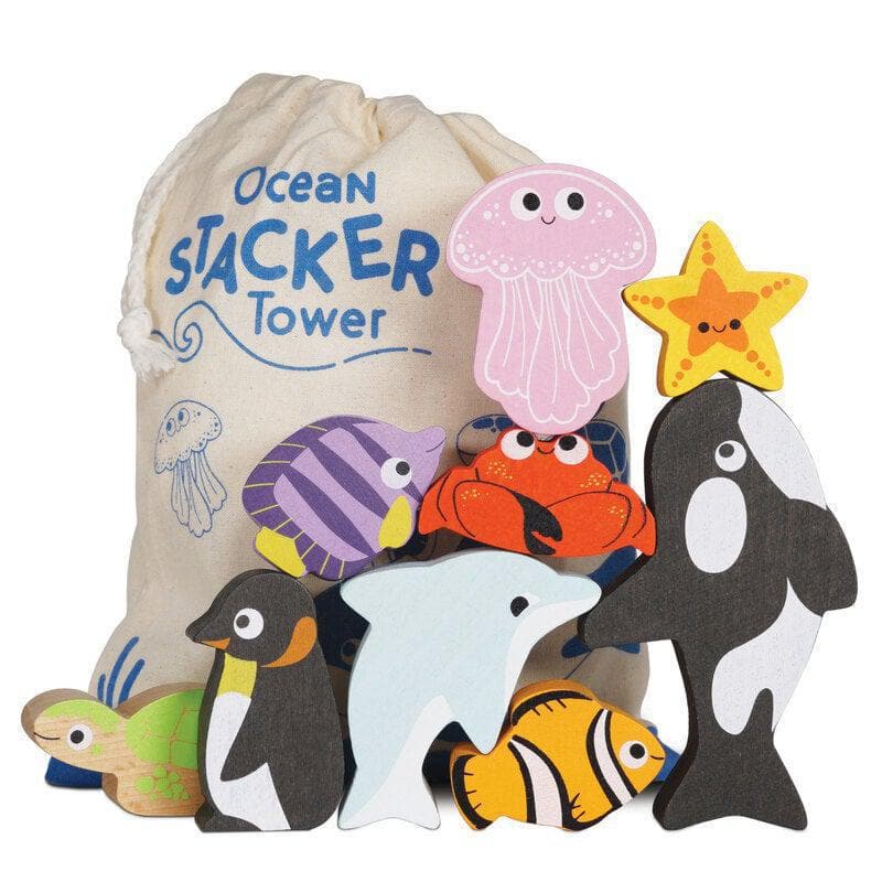 Petilou Ocean Stacking Animals & Bag-Babies and Toddlers-My Happy Helpers