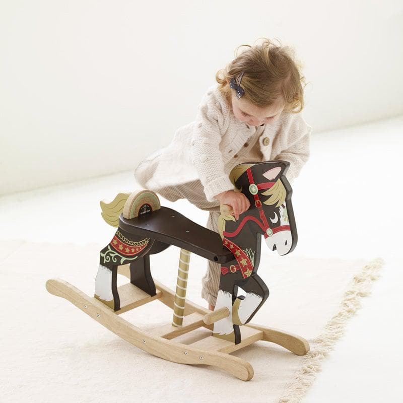 Close-up detail of the Le Toy Van Petilou Traditional Rocking Horse