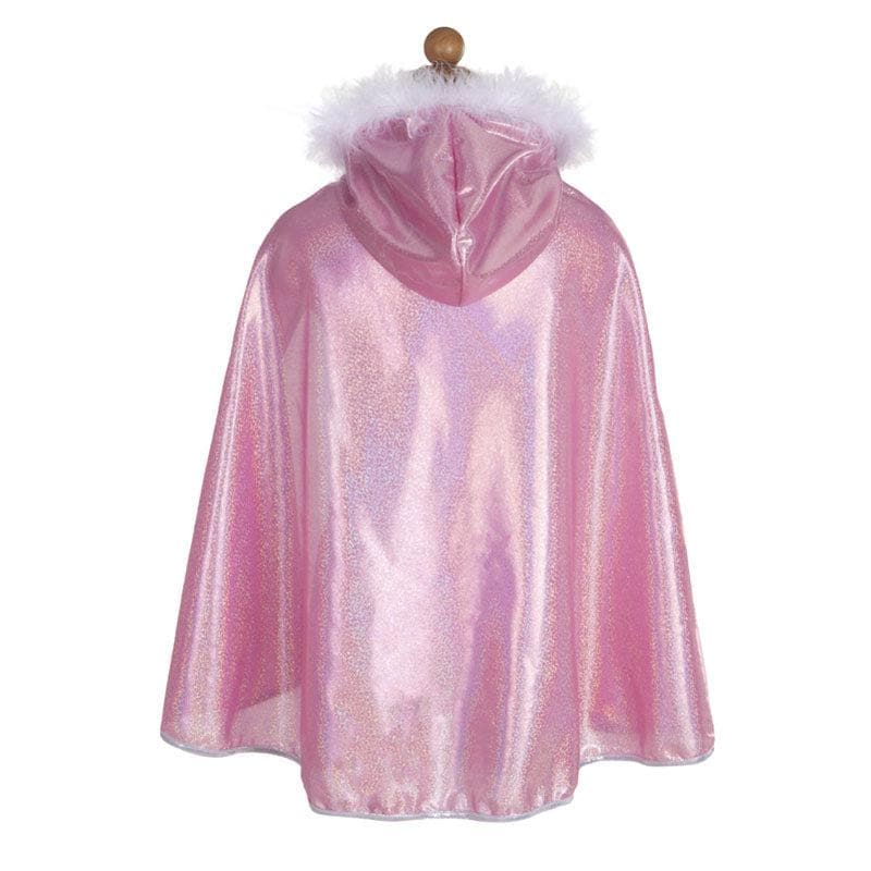 Close-up detail of the Pink Glitter Princess Cape