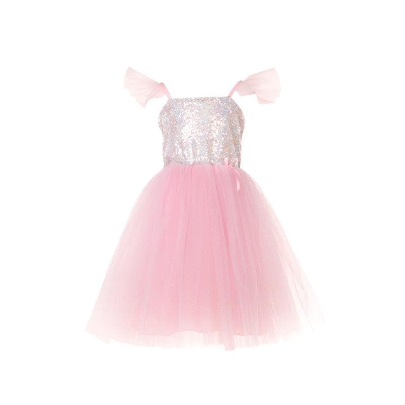 Close-up detail of the Pink Sequins Princess Dress