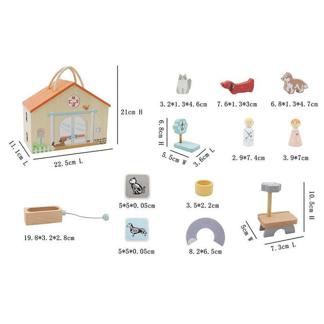 Portable Pet Hospital Playset