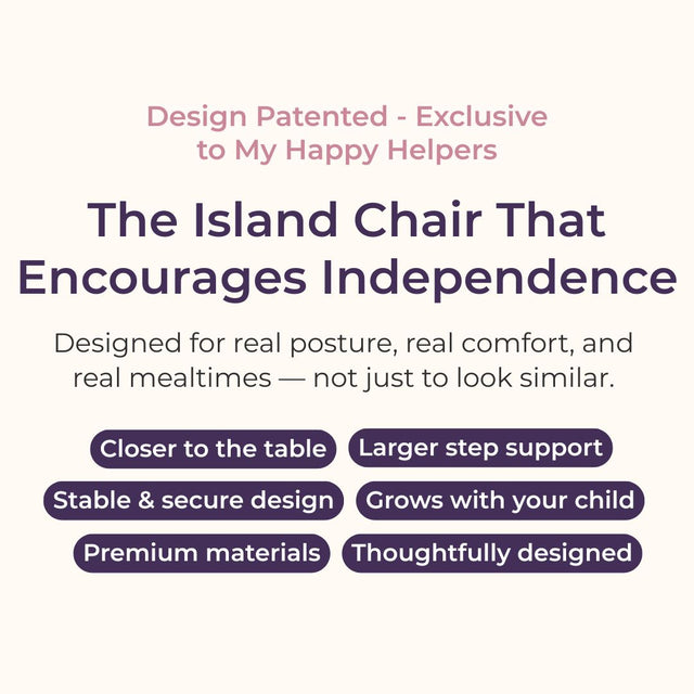 Dine and Grow TODDLER ISLAND CHAIR - Walnut & Black