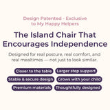 Dine and Grow TODDLER ISLAND CHAIR - White & Varnish