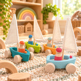 Wooden Sail Boats and People **November 2026 Pre Order**