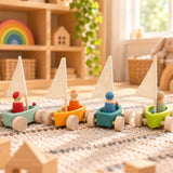 Wooden Sail Boats and People **November 2026 Pre Order**