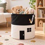 White Drawstring bag with gold key