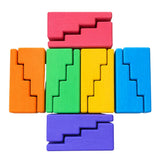 Rainbow Stepped Building Blocks - November Pre Order