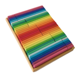 Rainbow Building Slats - 64 Pieces Early July Pre Order